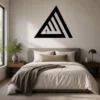 Allah Name Triangle - Kufic Calligraphy - Metal Wall Art .