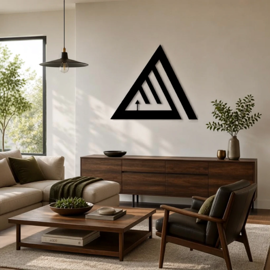 Allah Name Triangle - Kufic Calligraphy - Metal Wall Art ..