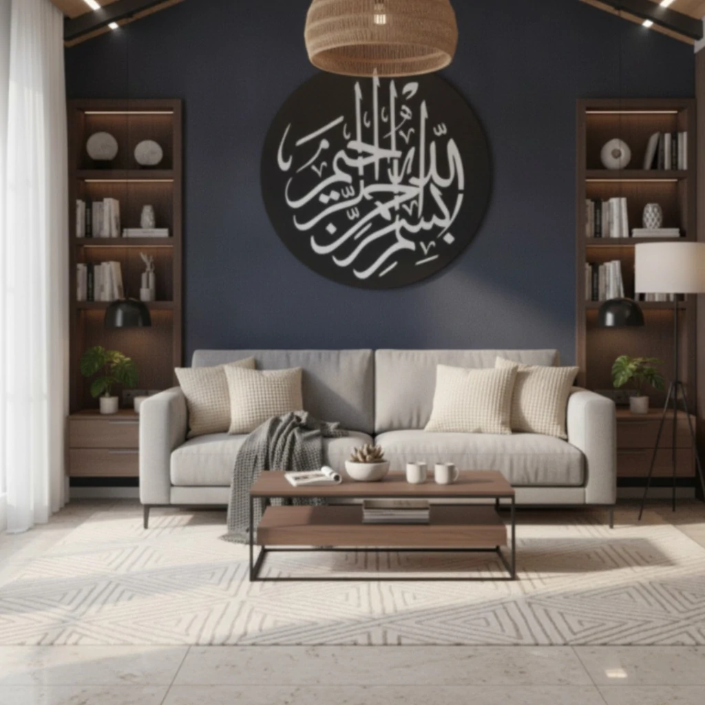 Bismillah Thuluth Calligraphy - Metal Wall Art