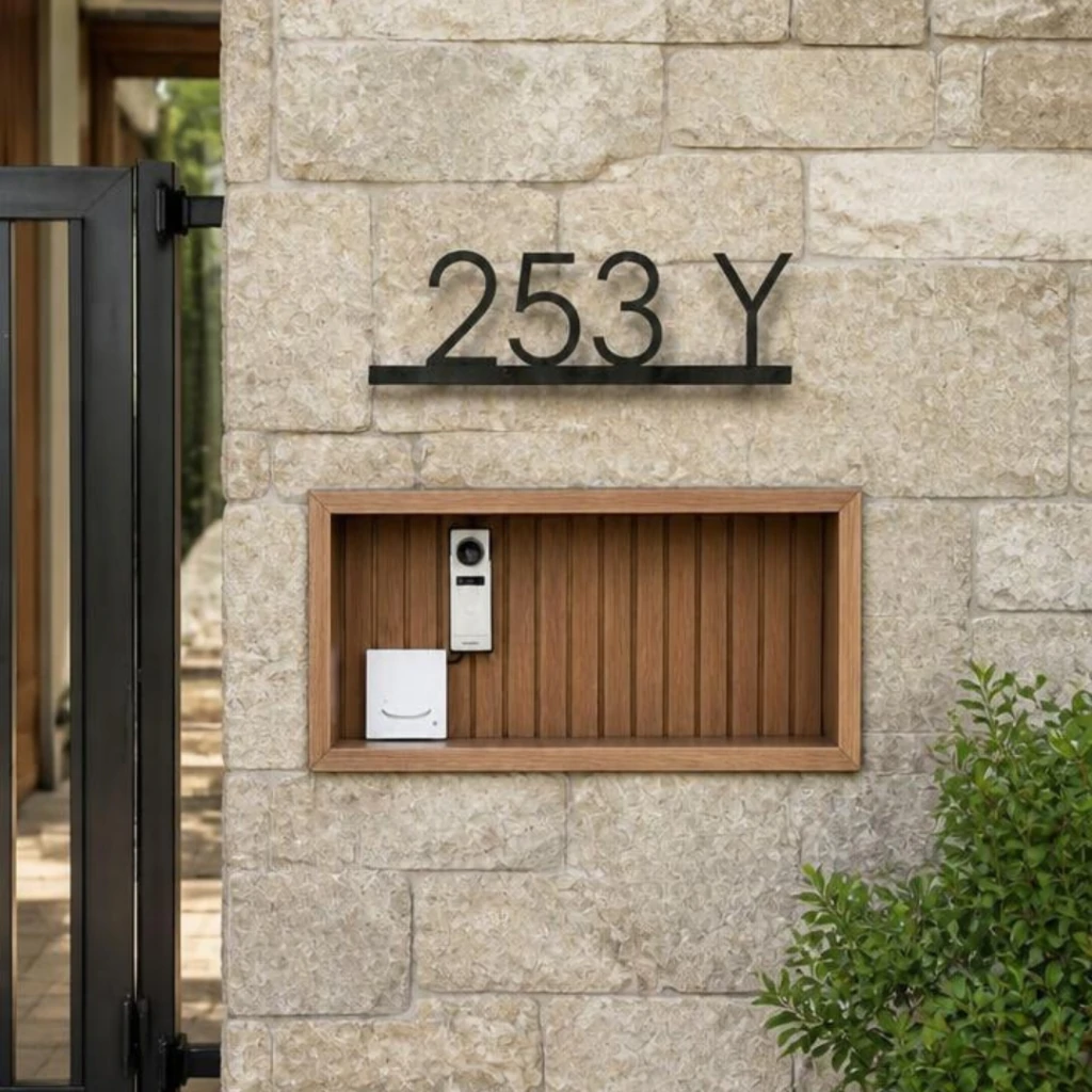 Line - Name & Numbers - 15" - House Number Plate PAKDM