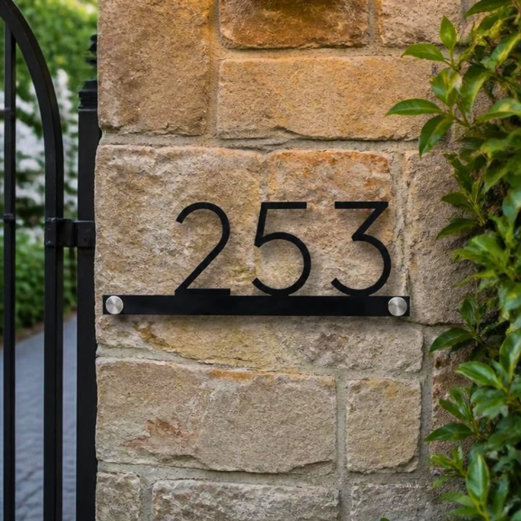 Line - Numbers - 12 House Number Plate PAKDM