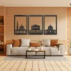 Masjid Al Haram, Al Nabawi, Al Aqsa - Metal Wall Art - PAKDM...
