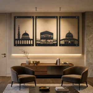 Masjid Al Haram, Al Nabawi, Al Aqsa - Metal Wall Art - PAKDM. Masjid Al Haram, Al Nabawi, Al Aqsa - Metal Wall Art - PAKDM.