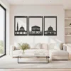 Masjid Al Haram, Al Nabawi, Al Aqsa - Metal Wall Art - PAKDM
