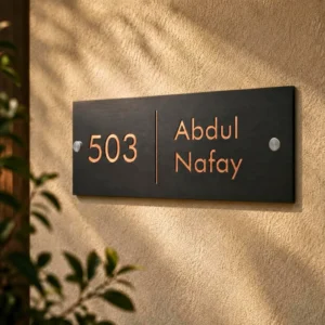 Rectangular - Horizontal - 12" x 6" - Gold - House Nameplate PAKDM Rectangular - Horizontal - 12" x 6" - Gold - House Nameplate PAKDM