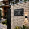 Rectangular - Horizontal - 18" x 12" - Silver - House Nameplate PAKDM Rectangular - Horizontal - 18" x 12" - Silver - House Nameplate PAKDM