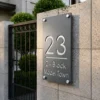 Portrait - Vertical - 10 x 16 - Silver - House Nameplate PAKDM