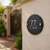 Round - 12 x 12 - Silver - House Nameplate PAKDM Round - 12 x 12 - Silver - House Nameplate PAKDM