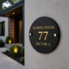 Round - 18 x 18 - Gold - House Name plate PAKDM Round - 18 x 18 - Gold - House Name plate PAKDM