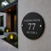 Round - 18 x 18 - Silver - House Nameplate PAKDM Round - 18 x 18 - Silver - House Name plate PAKDM