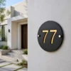 Round - 6 x 6 - Gold - House Name Plate PAKDM Round - 6 x 6 - Gold - House Name Plate PAKDM