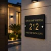 Square - 18 x 18 - Gold - House Nameplate PAKDM