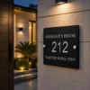 Square - 18 x 18 - Silver - House Nameplate PAKDM
